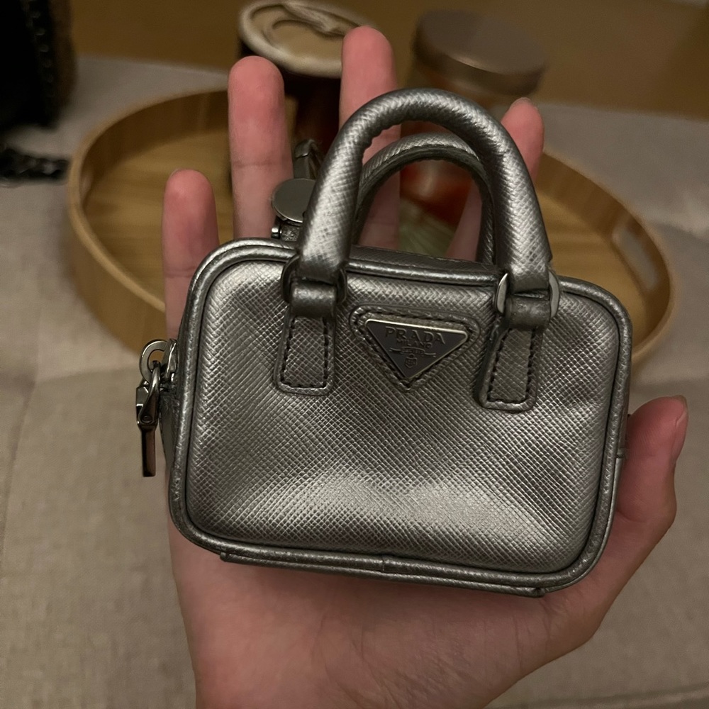 Prada vintage Prada Mini top handle
baguette in silver